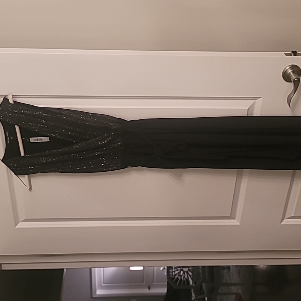 Sparkly jumpsuit black and silver ...new